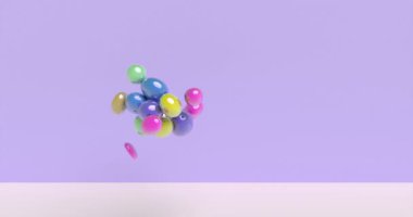 3D minimal hareket tasarımı. Geleceğin geometrisi. Yumuşak vücut