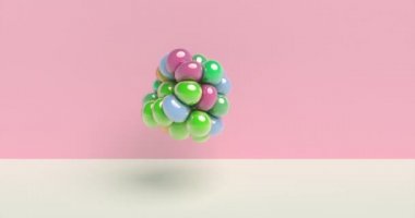 3D minimal hareket tasarımı. Geleceğin geometrisi. Yumuşak vücut