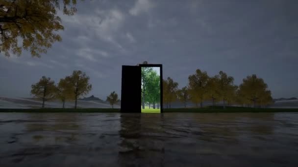 开启春天花园设计之门 — 图库视频影像