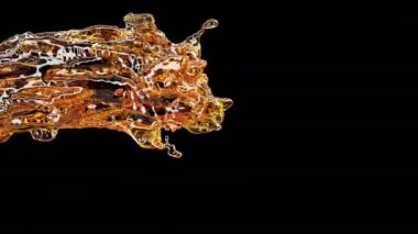 Siyah üzerine 3 boyutlu bira jeti. Soyut 3d sanat arkaplanı.