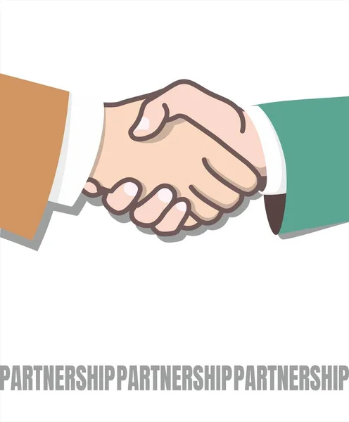 Partnerschaft Starker Händedruck Vektorhände — Stockvektor