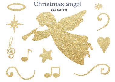 Suluboya klibi Noel meleği altın gibi parlıyor