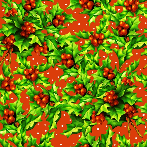 Рисунок с цифровой ручной работы ягоды Холли — стоковое фото