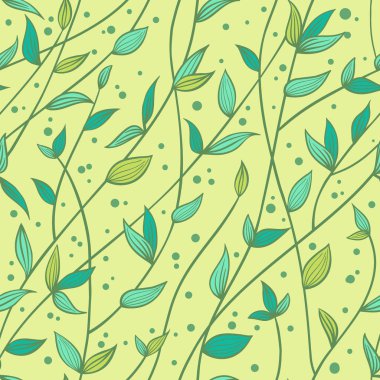 El yapımı bitkiler, yosunlar vektörsüz desen