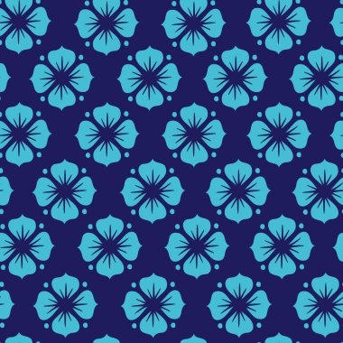 Basit çiçekli soyut vektör deseni