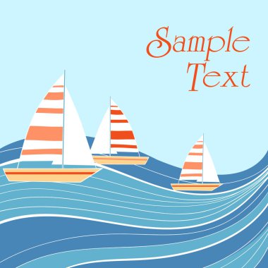 Yatlı ve dalgalı vektör arkaplanı