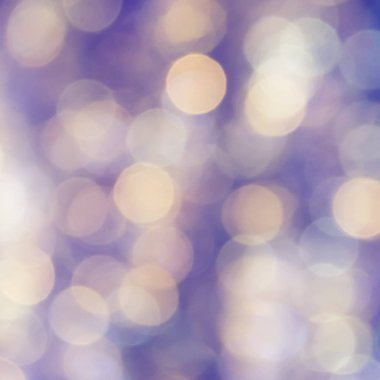 Altın ve mavi soyut bokeh ışıkları, parlayan geri kalmış parlaklıklar.