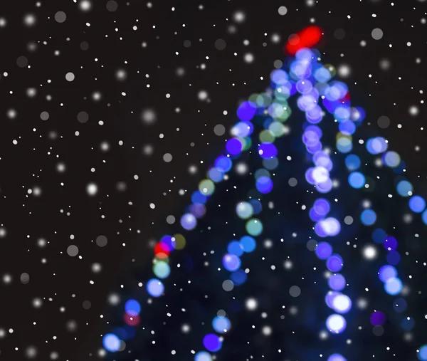 Abstract christmas background with blur bokeh defocused lights d — Stock Photo, Image