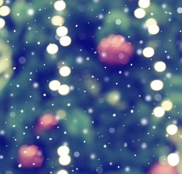 Абстрактный рождественский фон с елкой и декорацией — стоковое фото