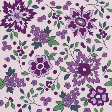  vektör çiçek desenli