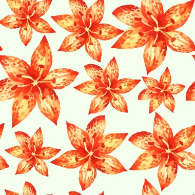  suluboya zambak vektör deseni