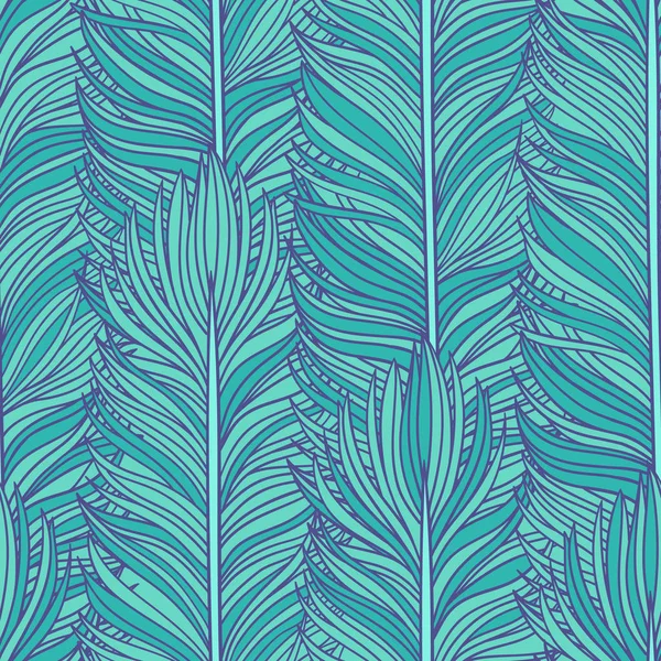 Abstract feather seamless vector pattern. Decorative hand drawn — Stock Illustration Abstract feather seamless vector pattern. Decorative hand drawn Royalty Free Stock Illustrations
