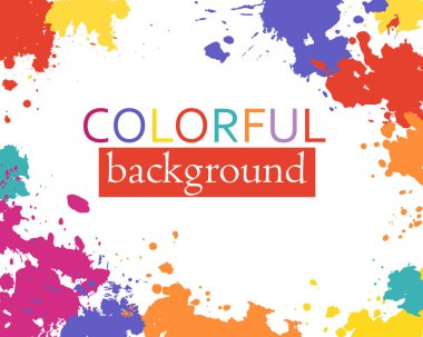 Hand paint color stains vector background