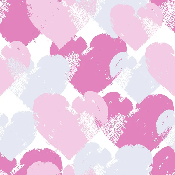 Seamless pattern with acrylic hearts — 스톡 벡터