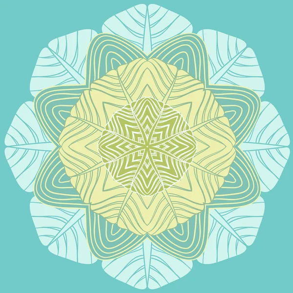 Soyut dalgalı çizgi simetri süsü