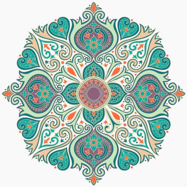 Yuvarlak çiçek desenleri.