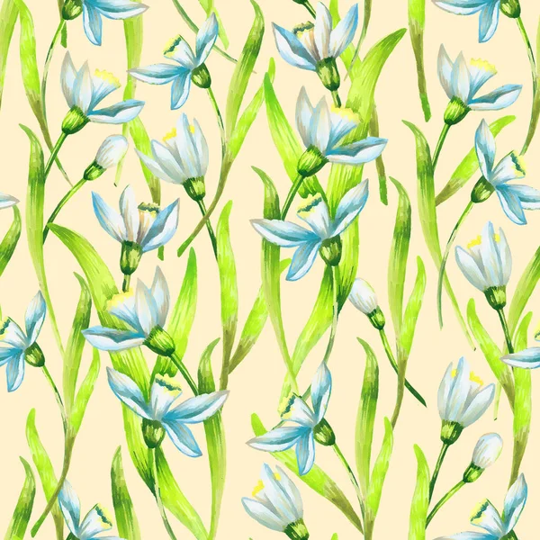 Snowdrop aquarelle fleurs motif sans couture — Photo