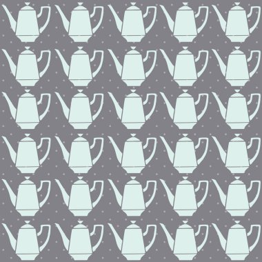 Antika çay demlikleri, vektörsüz desenler..