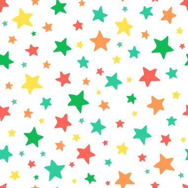 Yıldız, el çizimi illüstrasyon, vektörsüz desen.