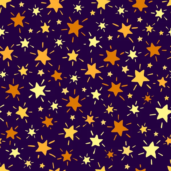 Αστέρι, ζωγραφισμένο στο χέρι εικόνα, διάνυσμα απρόσκοπτη μοτίβο. — Διανυσματικό Αρχείο