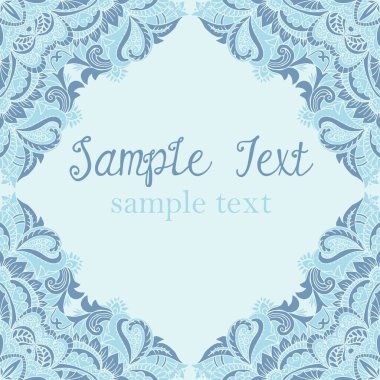 Dekoratif soyut vektör çerçevesi.