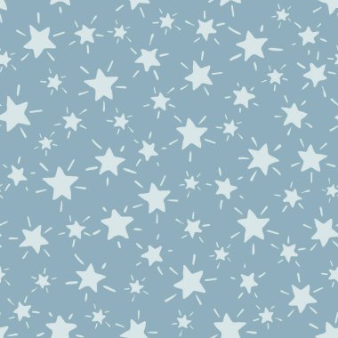 Yıldız, el çizimi karalama çizimi, vektörsüz desen.