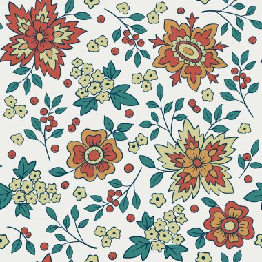  vektörsüz çiçek deseni