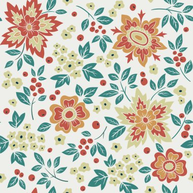 Çiçeksel vektör pürüzsüz desen