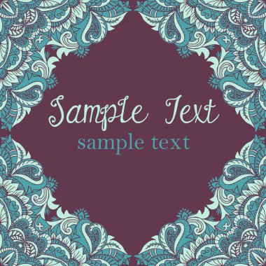 Dekoratif vektör çerçevesi, süs köşeleri.
