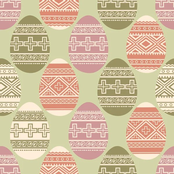 Easter Eggs Seamless Pattern — Stock Vector