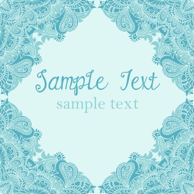 Dekoratif süslemeli vektör çerçevesi.