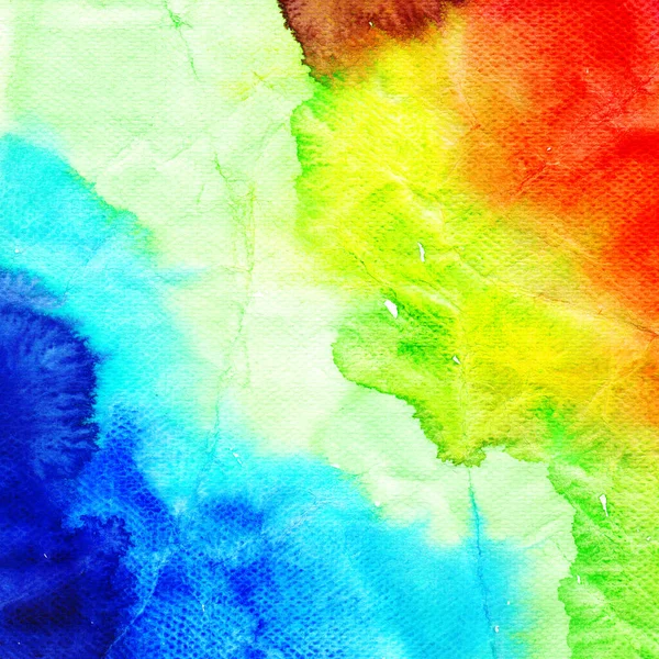 Textura Pintada Mão Arco Íris Aquarela Abstrato Feito Mão Fundo — Fotografia de Stock