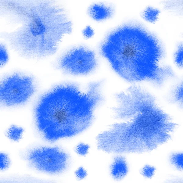 Aquarelle Peinte Main Texture Tache Bleue Rose Motif Abstrait Fait — Photo