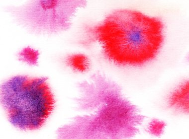 El boyası suluboya mavi ve pembe nokta dokusu, soyut el yapımı arka plan.