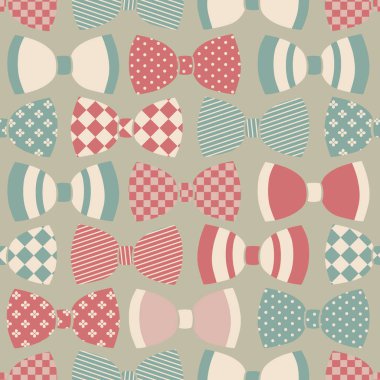 Renkli kelebek kravatlı kusursuz vektör deseni.