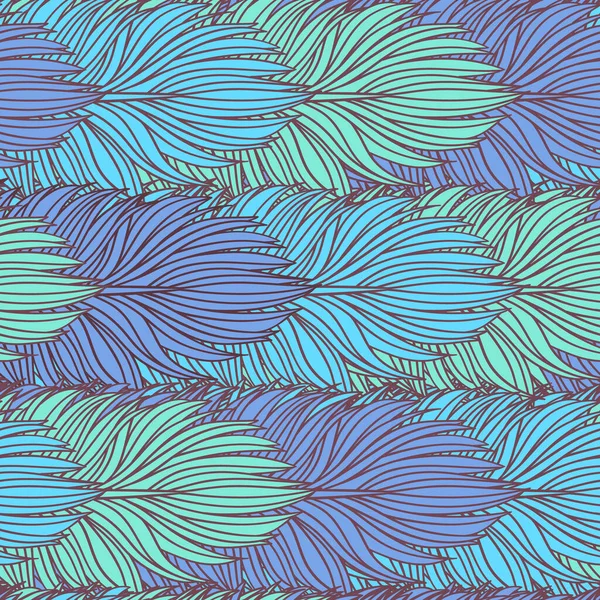 Abstract feather seamless vector pattern. Decorative hand drawn vintage background. — Stock Illustration Abstract Feather Seamless Vector Pattern Decorative Hand Drawn Vintage Background Stock Vector