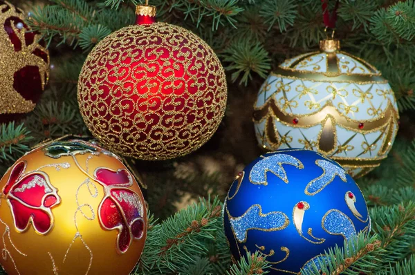 Christmas Ball Christmas Tree — Stock Photo, Image