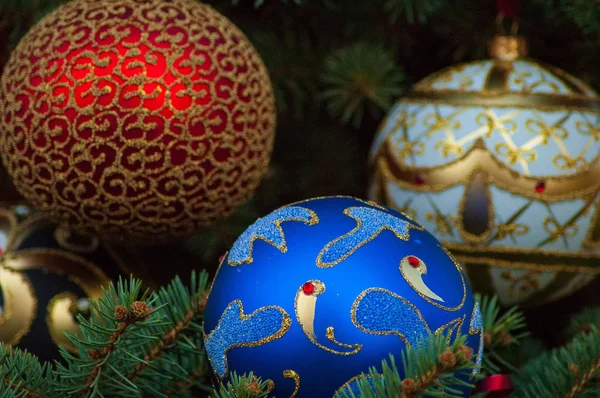 Christmas Ball Christmas Tree — Stock Photo, Image