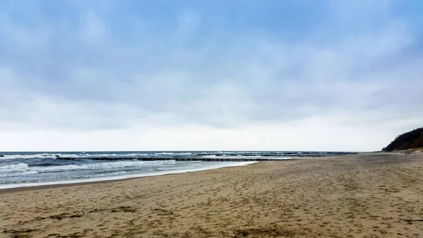 Strand Zee Winter — Stockfoto