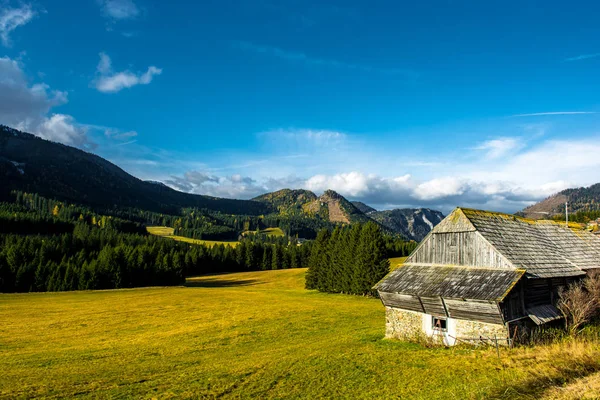 Paysage Rural Avec Montagnes Autriche — Photo