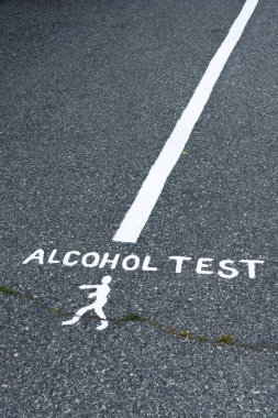 Alkol testi Caddesi üzerinde