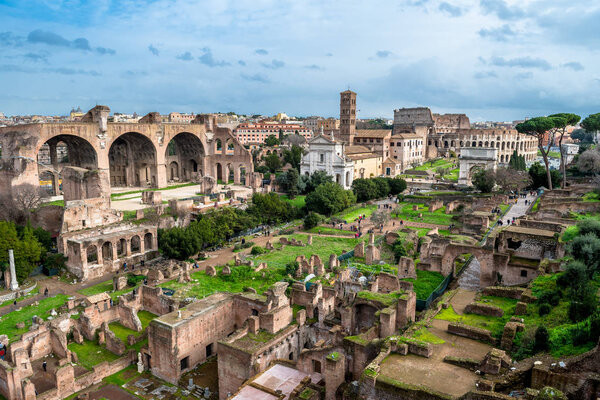 Forum Romanum in Rome in Italy