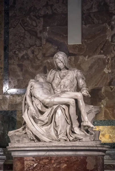 Escultura Pieta Michelangelo Catedral São Pedro Roma — Fotografia de Stock