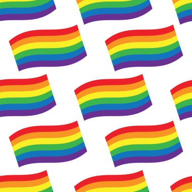 Lgbt gökkuşağı bayrağının kusursuz deseni. Kamuoyuna açıklama konsepti. Konuşma özgürlüğü mesajı. Tekstil tasarımı 