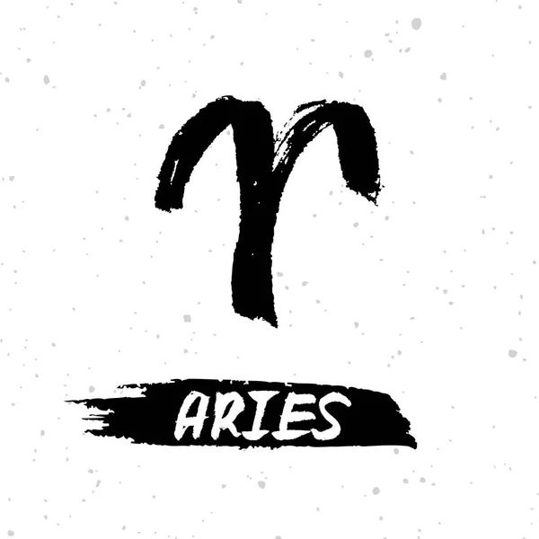 Aries Horoskop Znamení Symbol Znamení Zvěrokruhu Ručně Kreslené Vektorové Ilustrace — Stockový vektor