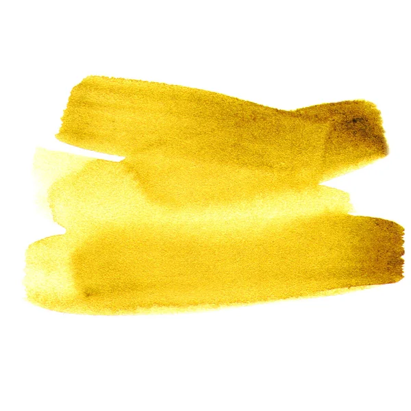 Pinceladas Aquarela Abstrata Fundo Pintado Textura Papel Textura Dourada Pincel — Fotografia de Stock