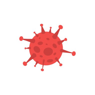 İzole edilmiş virüsün vektör çizimi. Grip, covid konsepti