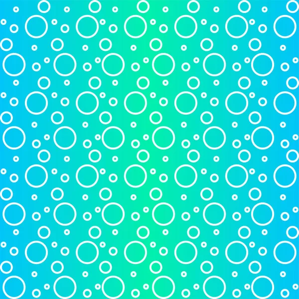 Векторний Безшовний Візерунок Градієнтному Синьо Зеленому Тлі Водяними Бульбашками Малюків — стоковий вектор