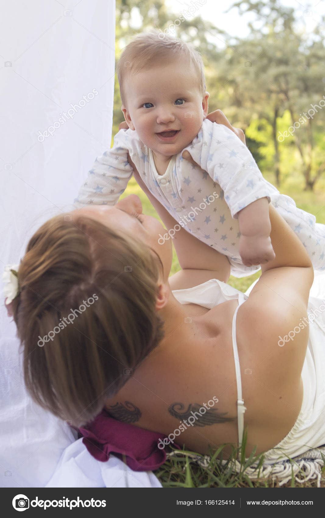 Cute Happy Caucasian Woman With Short Haircut In White Dress
