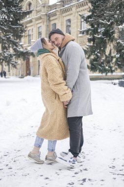 Şık çift erkek ve kadın Avrupa waling